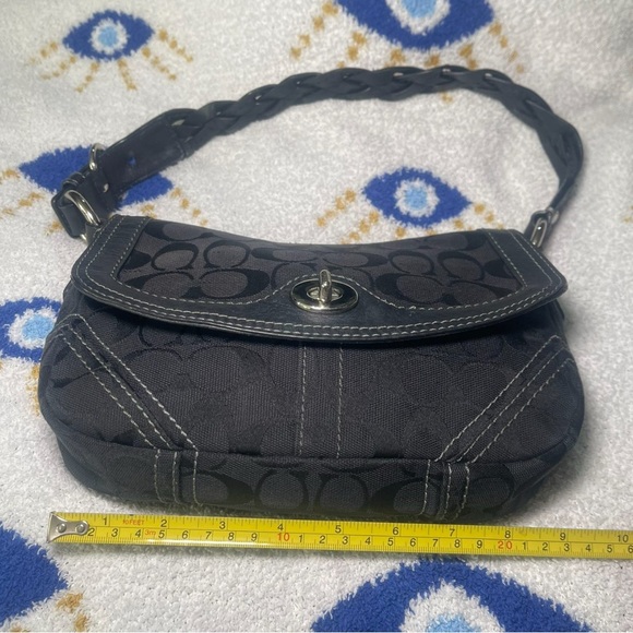 Coach Black Signature Shoulder Bag - Picture 12 of 12